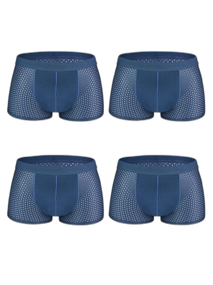 4 Pack Mesh Breathable Ice Silk Underwear Boxer