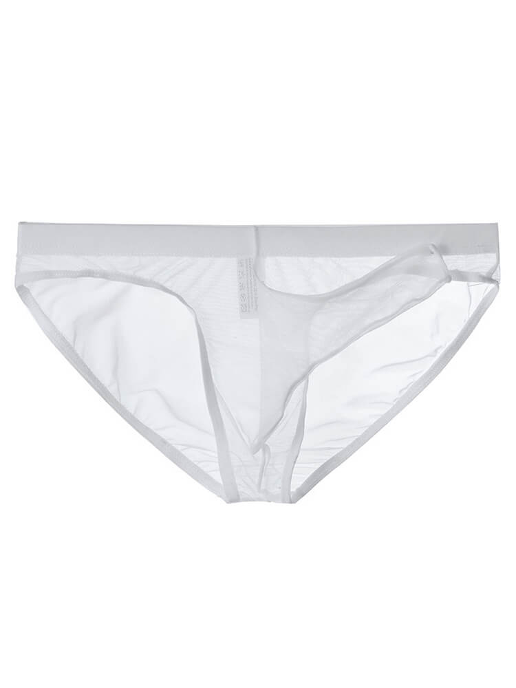 Men's Transparent Mesh Elephant Trunk Open Briefs