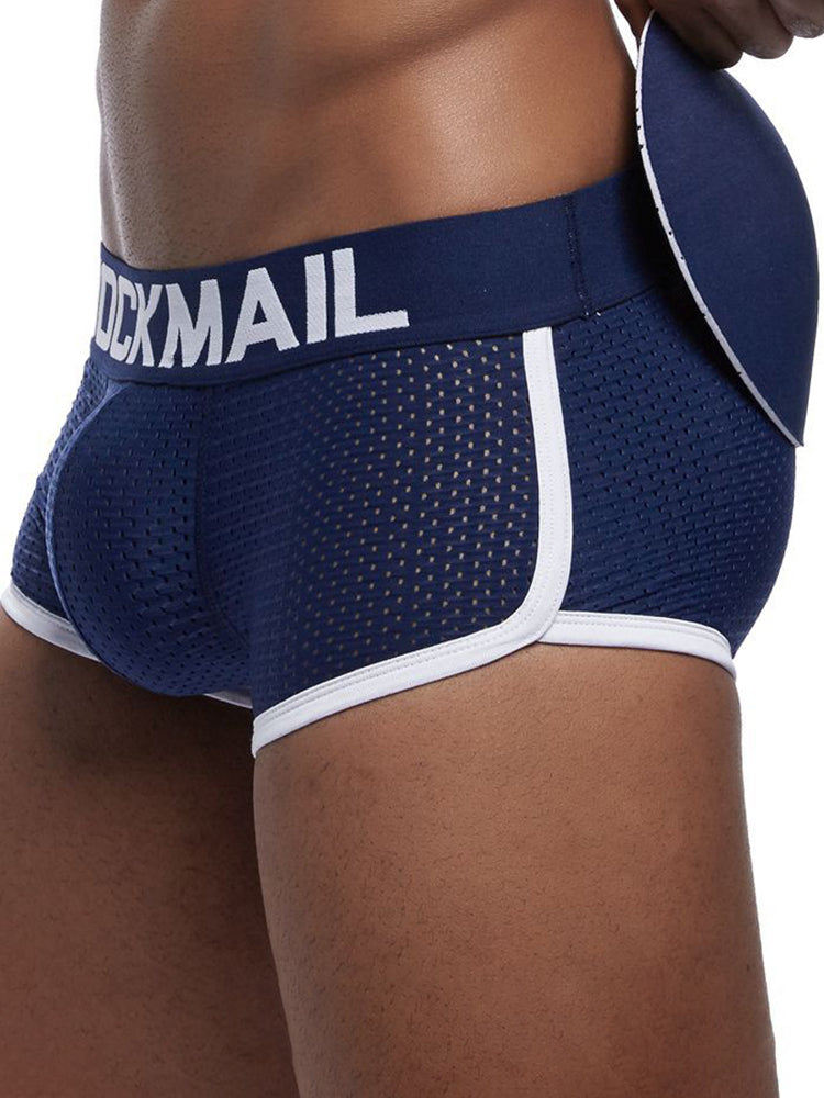 3D Padded Push Up Mesh Buttocks Boxer Briefs