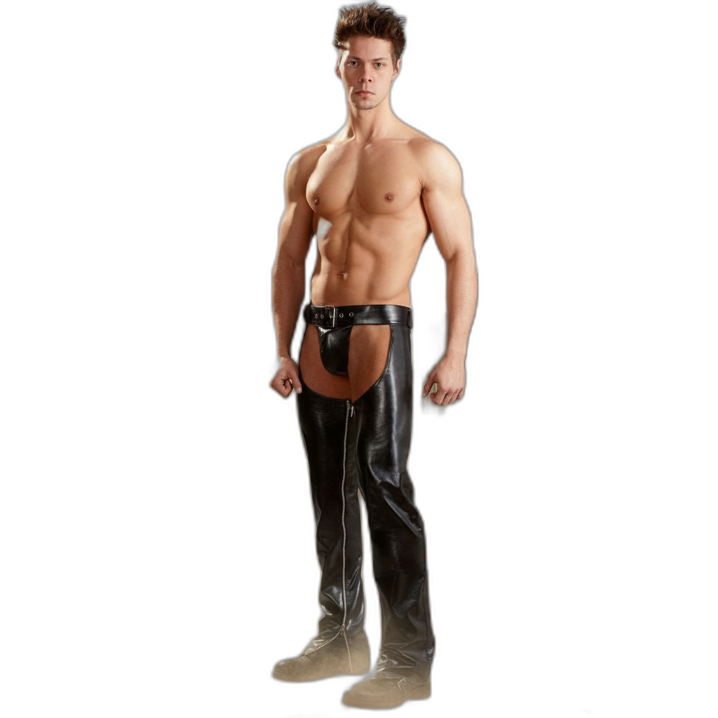 PU Leather Assless Chaps For Men