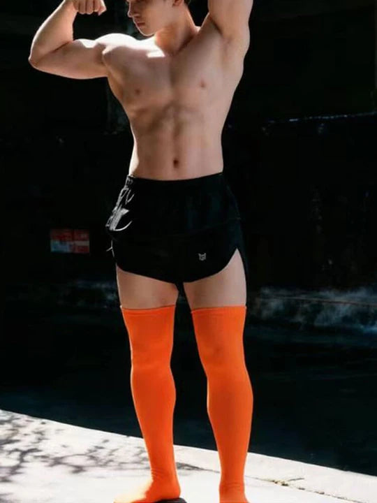 Stretchy Velvet Candy-Colored Mid-Calf Stockings