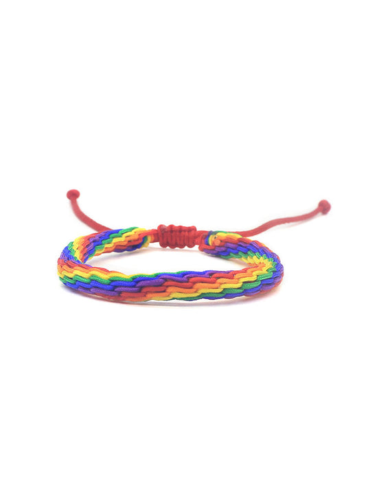Rainbow Hand-knitted Bracelet