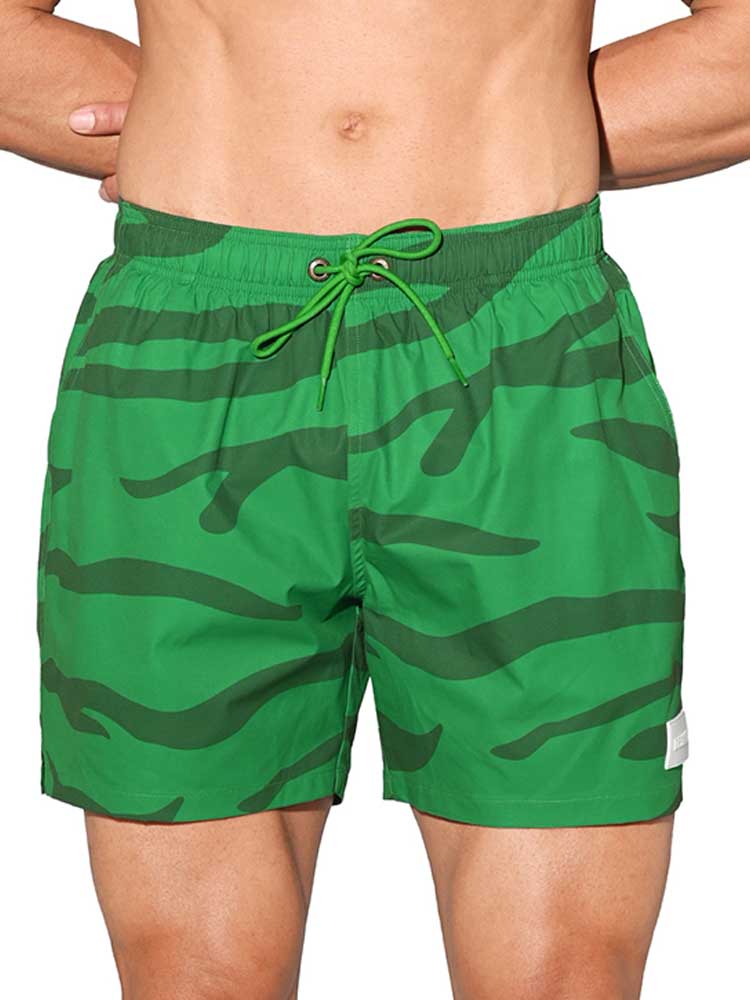 Men's Loose-Fit Camouflage Beach Swim Shorts