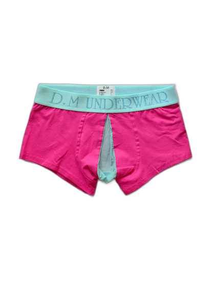 2 Pack Men's Mesh Transparent Open-Cut Cotton Mesh Trunks