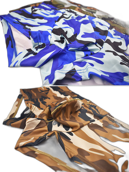 4-pack Men's Low-rise U-pouch Camouflage Boxer Briefs