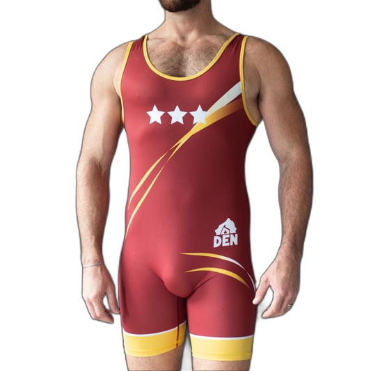 DEN Wrestling Singlet - Collegiate Red