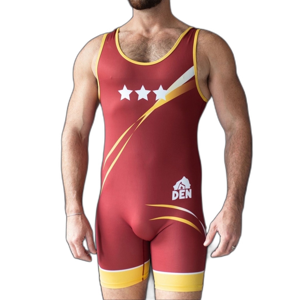 DEN Wrestling Singlet - Collegiate Red