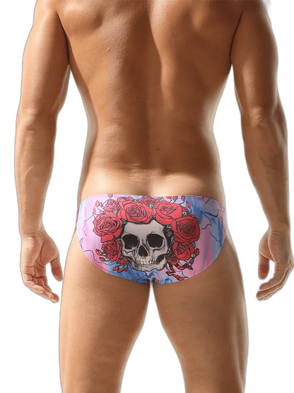Men's Sexy Skull Print Bikini