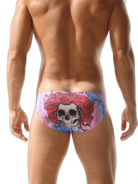 Men's Sexy Skull Print Bikini