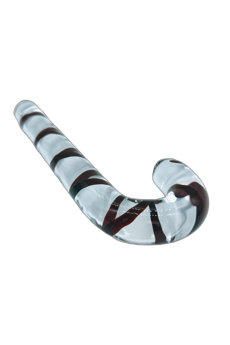 Candy Cane Glass Dildo