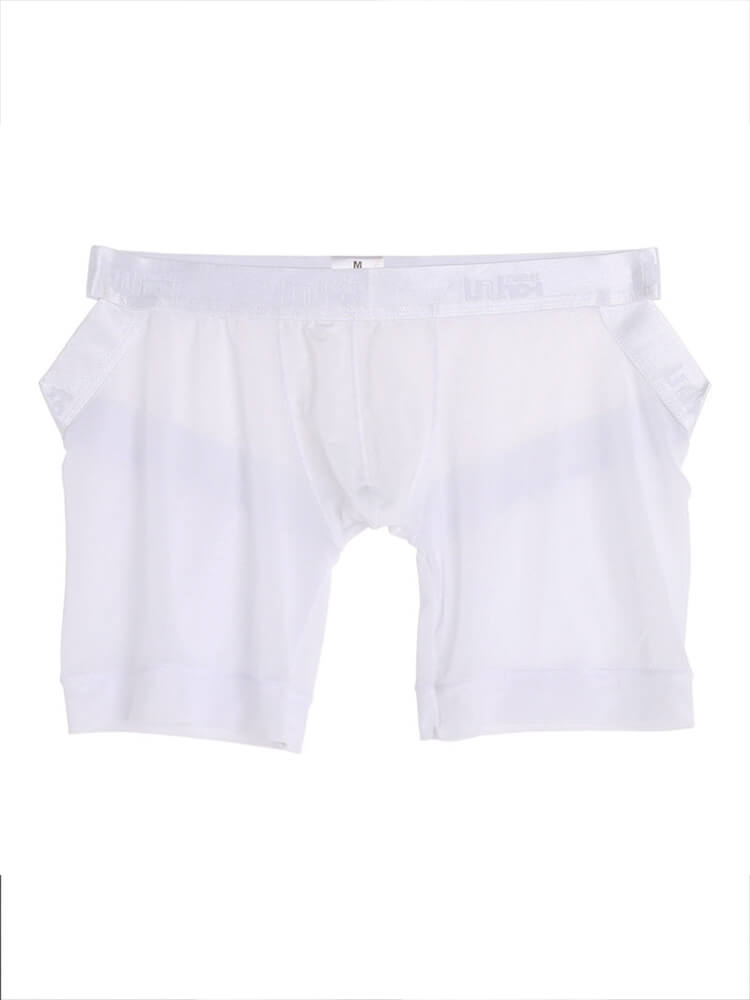 Men's Sexy Sheer Mesh Open-Rear Boxer Briefs