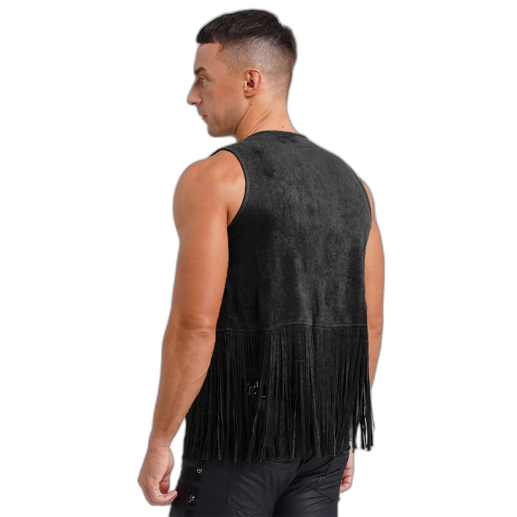 Suede Tassel Western Cowboy Vest