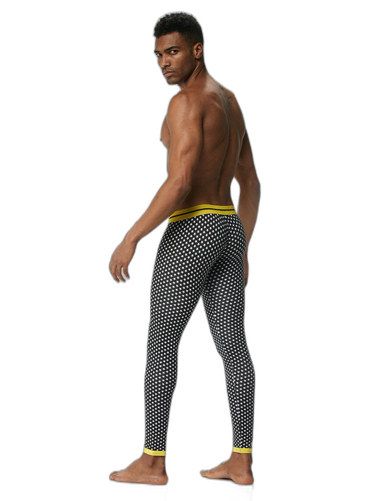 Men's Star Print Cotton Thermal Pants