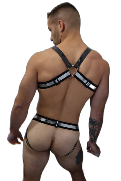 Breedwell Illuminator Bulldog Harness Black Holo