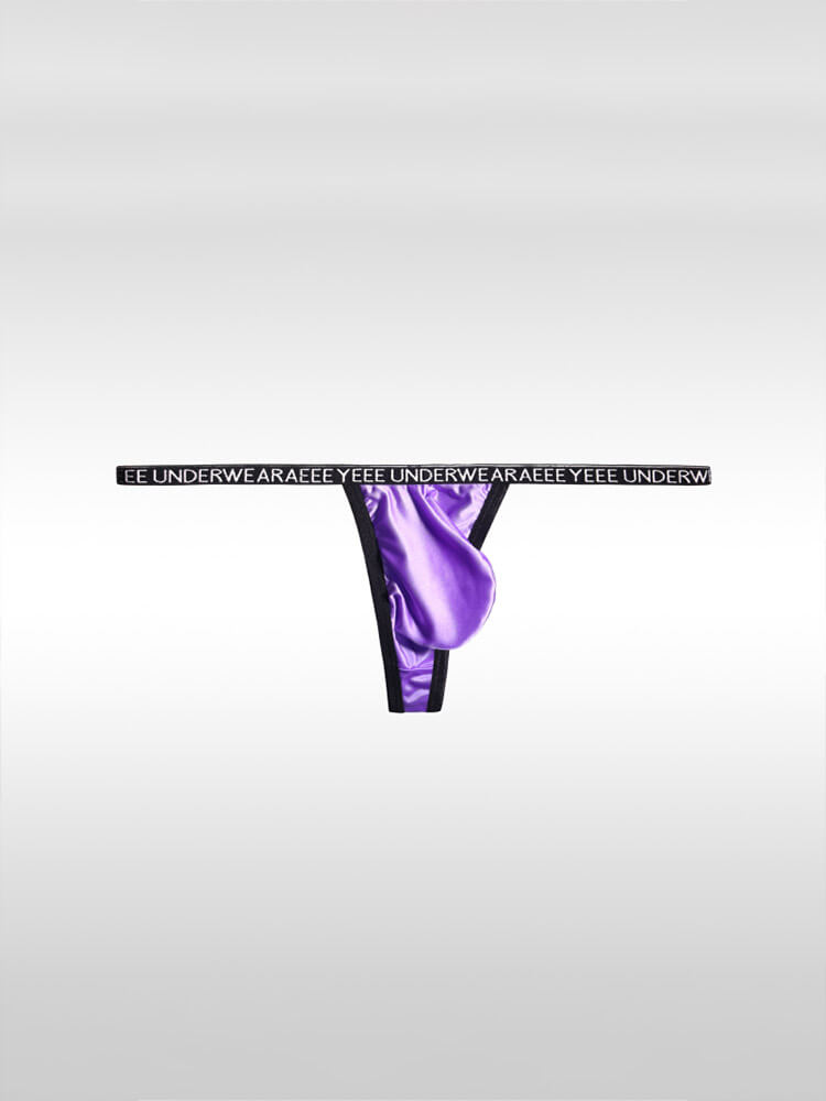 Men's Sexy Low-Waist Seamless Ice Silk Thong