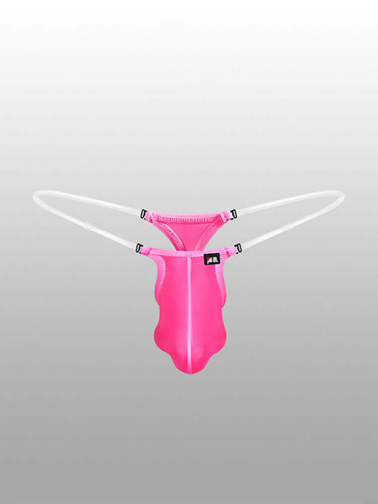 Men's Sexy Transparent Belt High Elastic Thong