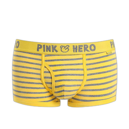 Pink Hero Simple Striped Boxers