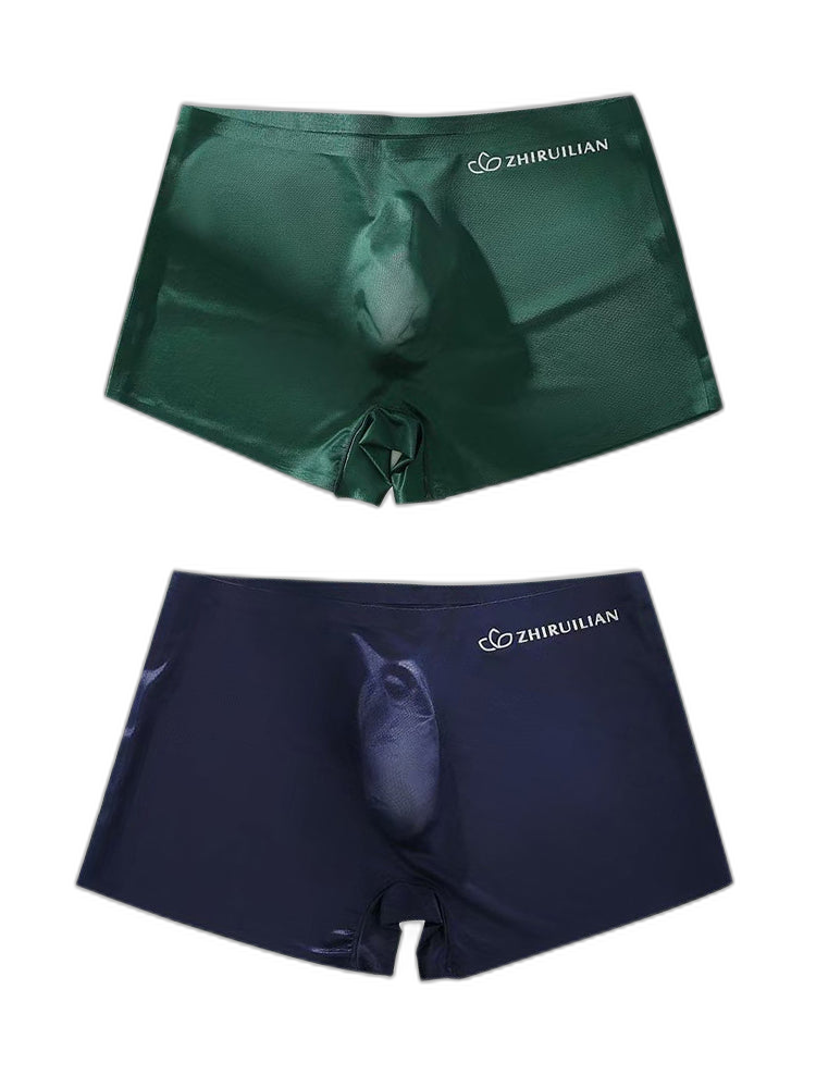 2-pack Men's Translucent Seamless 3D Pocket Trunks