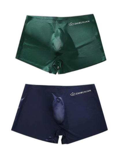 2-pack Men's Translucent Seamless 3D Pocket Trunks