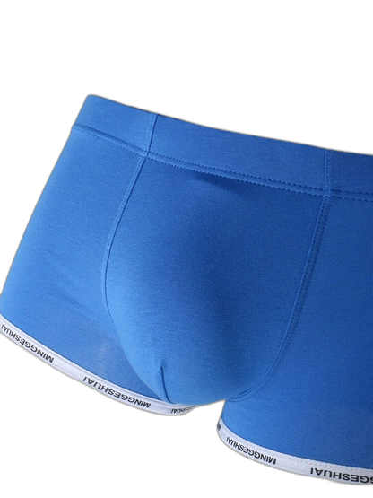Men’s Letter Trim Applique Cotton Trunks