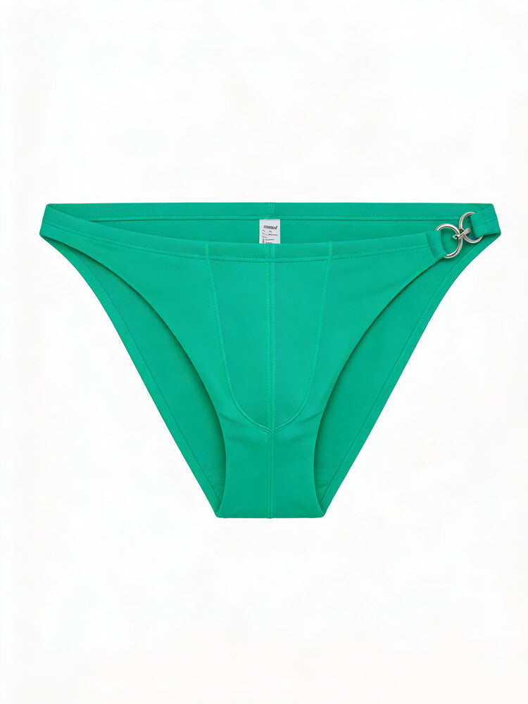 Men's Low Rise Metal Buckle Swim Bikini