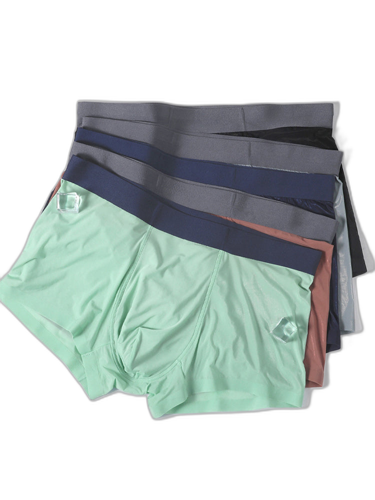 3 Pack Trackless Summer Ultra Thin Pouch Men's Trunks