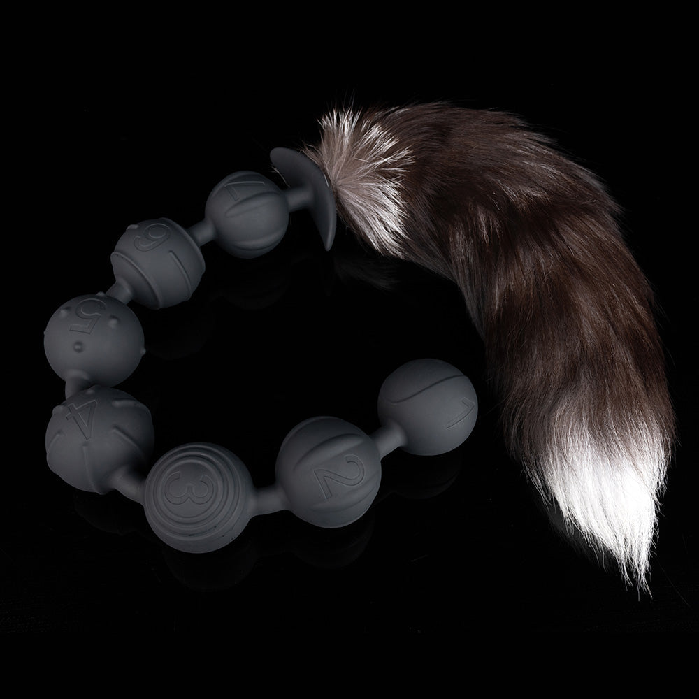 Soul - Silicone Anal Beads - 7 Balls with Removable Tail