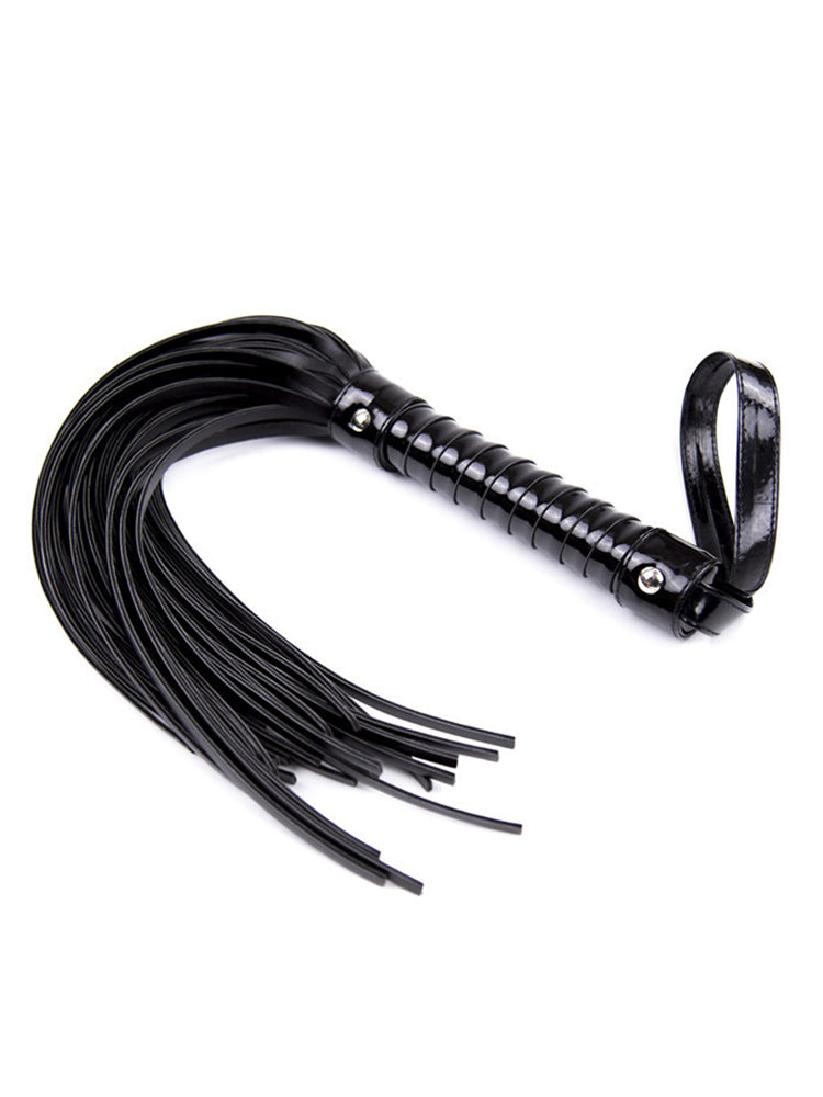 Black Femdom Game Leather Whip