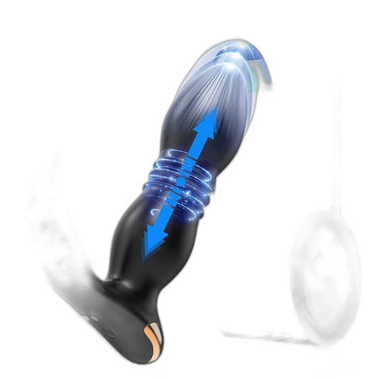 Wave - App and Remote Controlled Prostate Massager with Double Cock Rings