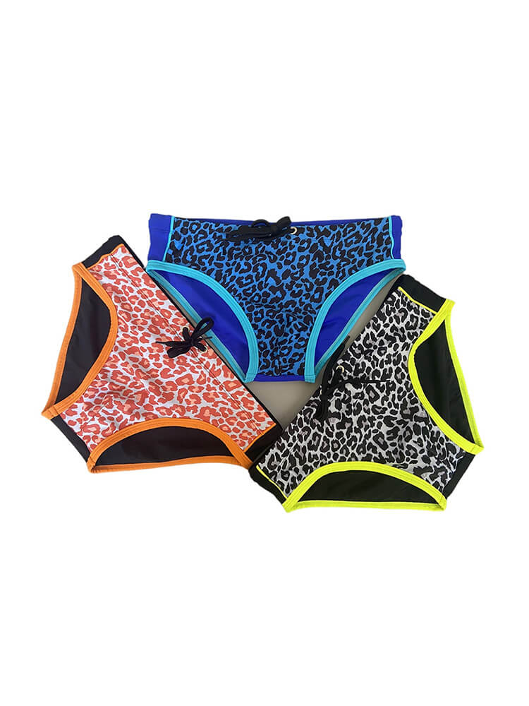 Men's Leopard Print Sexy Low-Rise Swim Briefs