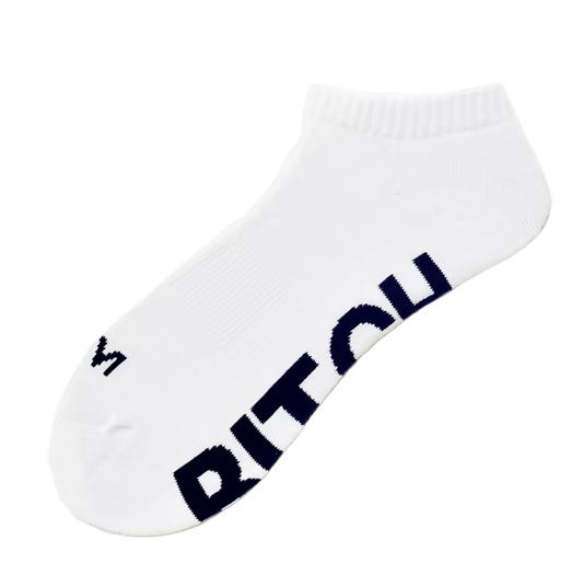 D&M Bitch Ankle Socks White