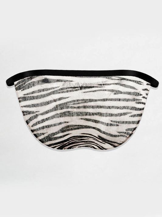 Men's Low-Rise V-Cut Tiger Print Bikini Briefs