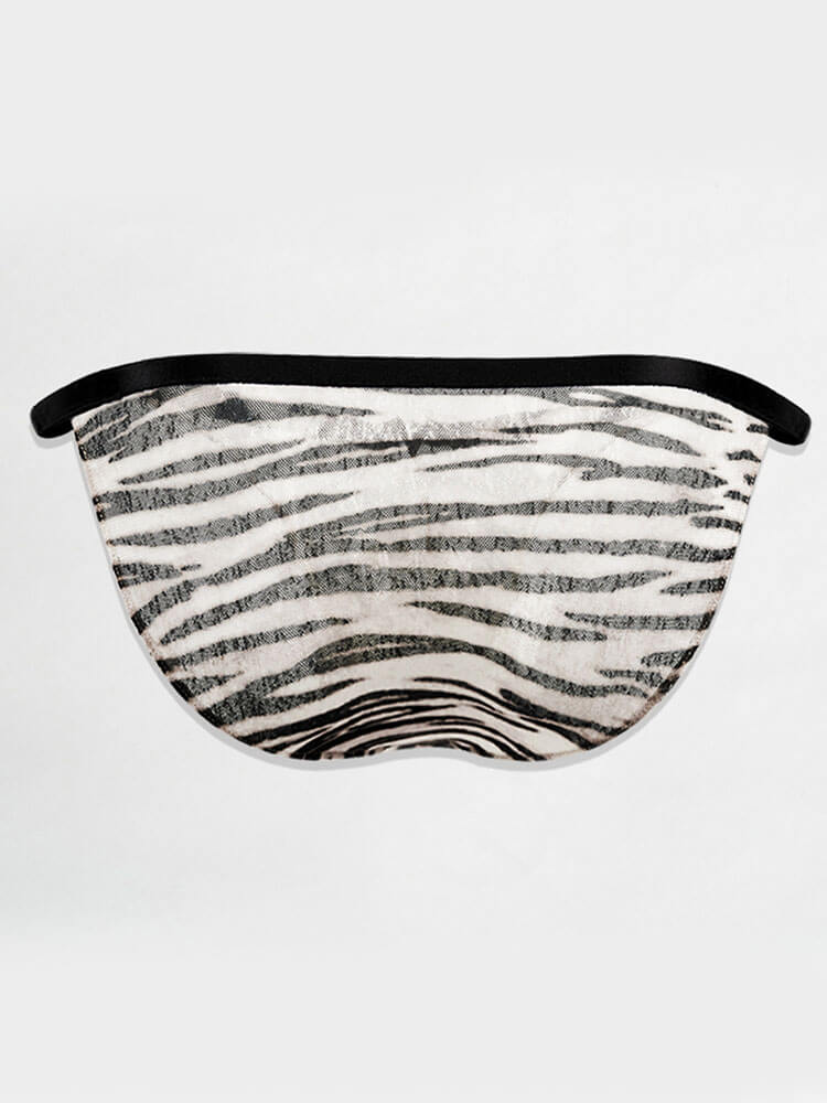 Men's Low-Rise V-Cut Tiger Print Bikini Briefs