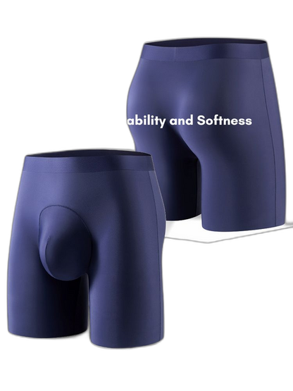 2 Pack Men's Ice Silk Anti-Chafing Quick-Dry Seamless Midway Briefs