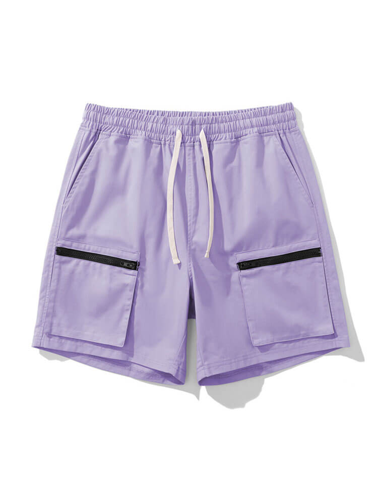 Men's Front Zip Breathable Pure Cotton Shorts