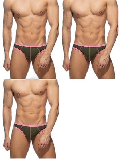 3-pack Men's Cotton 3D U-pouch Briefs
