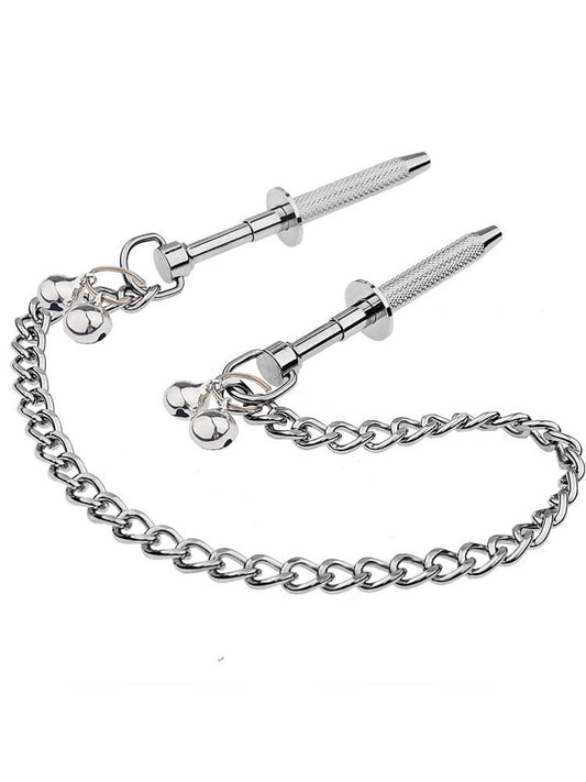 Erotic Stainless Steel Nipple Clamps With Bells