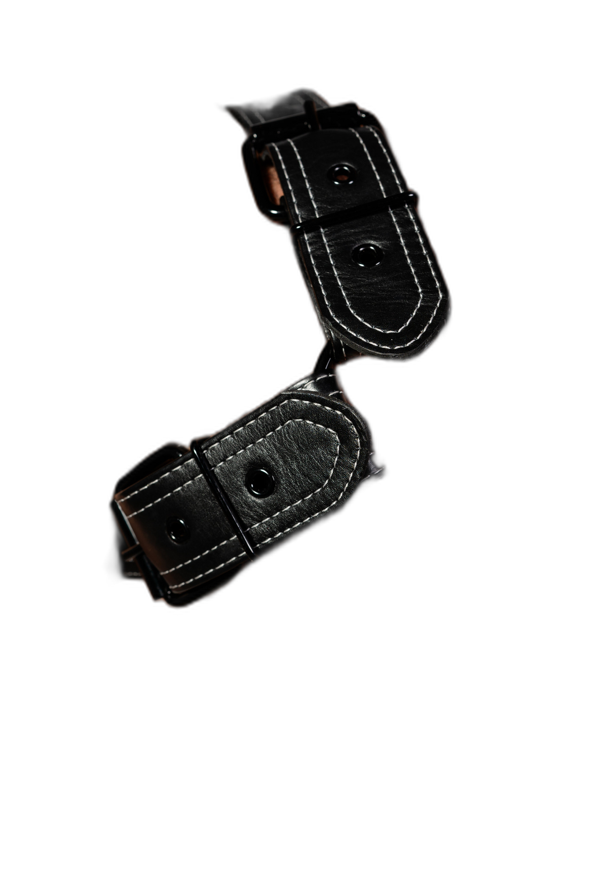 ruff GEAR RAW  Leather Bulldog Harness Black White