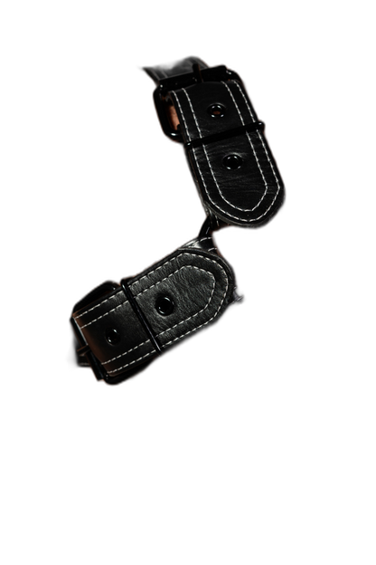 ruff GEAR RAW  Leather Bulldog Harness Black White