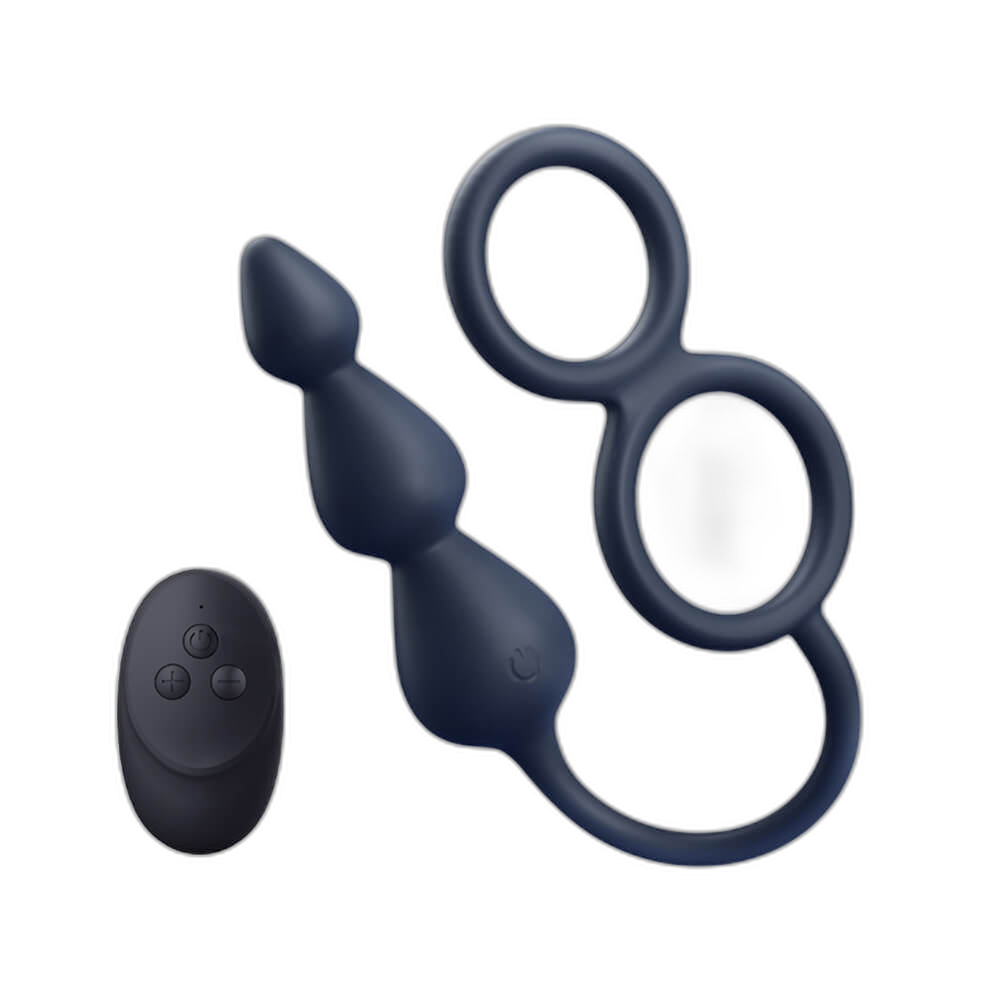 Orbit - Silicone Vibrating Anal Beads with Cock Rings