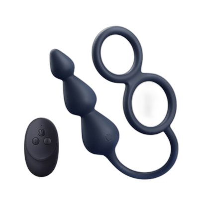 Orbit - Silicone Vibrating Anal Beads with Cock Rings