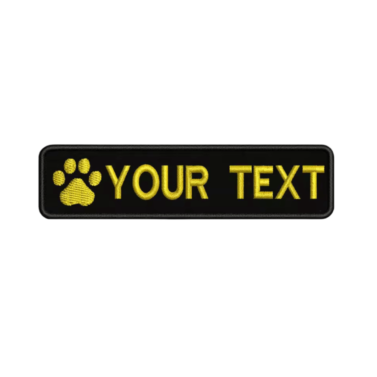Custom Paw Patch 10cm X 2.5cm Yellow