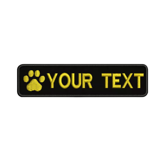 Custom Paw Patch 10cm X 2.5cm Yellow
