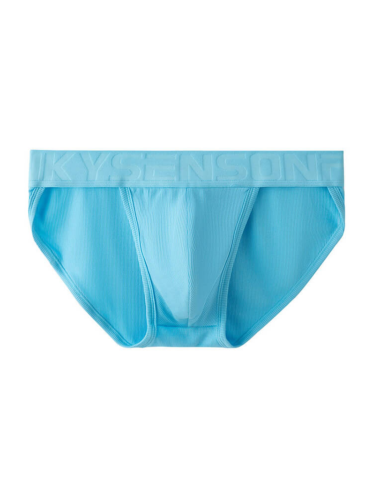 Men's Lettered Belt High-Cut Modal Ribbed Briefs