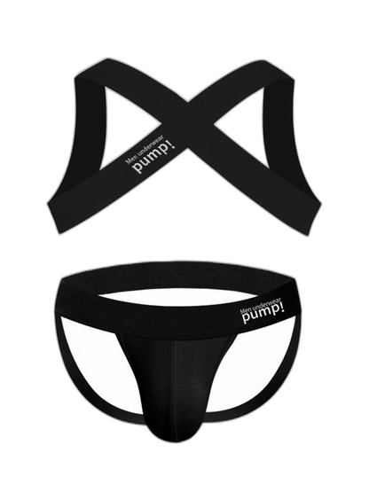 Men's Athletic High-Elasticity Compression Activewear Shoulder Strap & Underwear