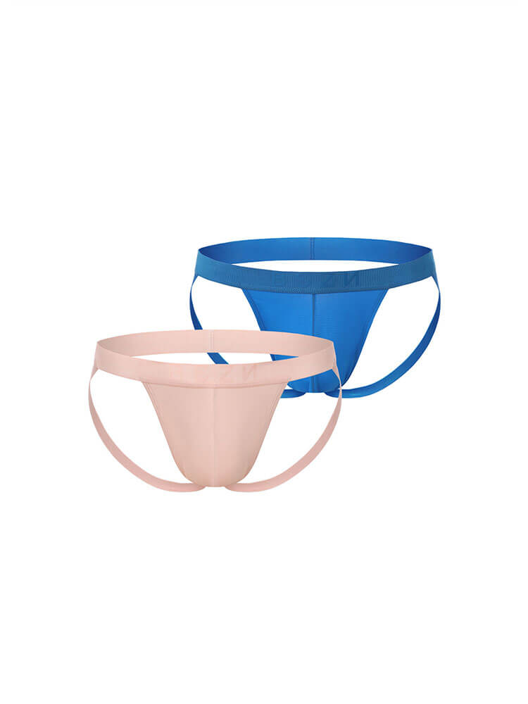 Men's Sexy Solid-Color Sports Double Nylon Thong