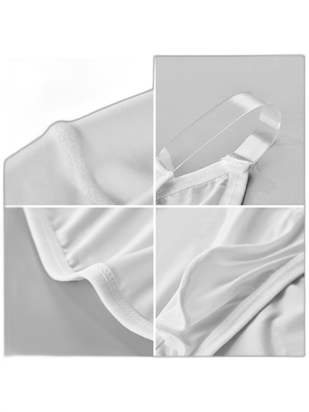Sexy Spliced Transparent Belt Bikini For Men