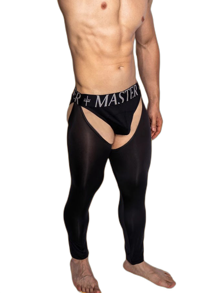 Men's Low-Waist Sexy Hollow Silk-Smooth Semi-Transparent Thermal Pants