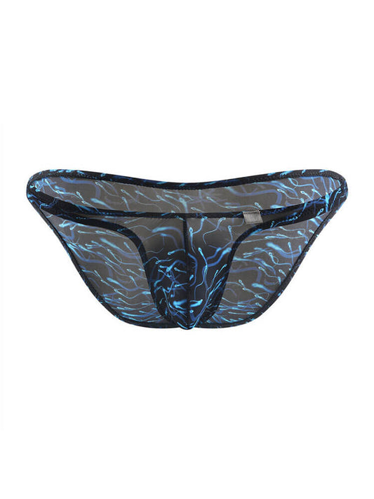 Men's Low-Rise Leopard Print Narrowband Briefs