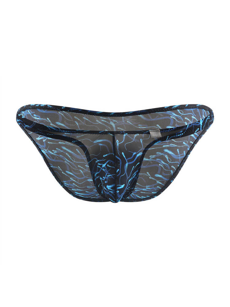 Men's Low-Rise Leopard Print Narrowband Briefs